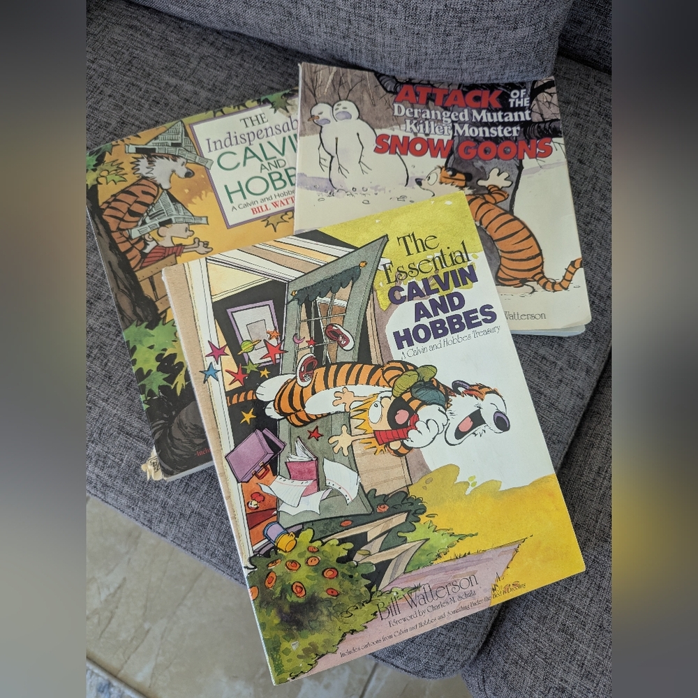 Calvin and Hobbes Comic Book Trio